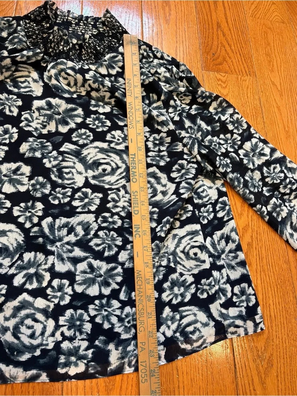 J.Crew Floral Smocked High Neck Blouse Large Dark Academia Romantic Whimsigoth